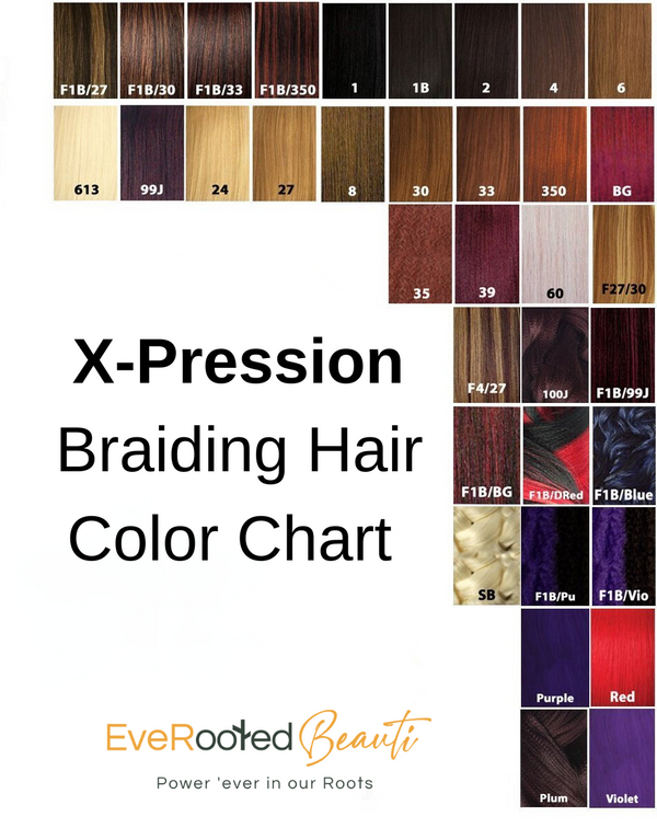 Xpression Hair Color Chart Genuine Rare clc.cet.edu