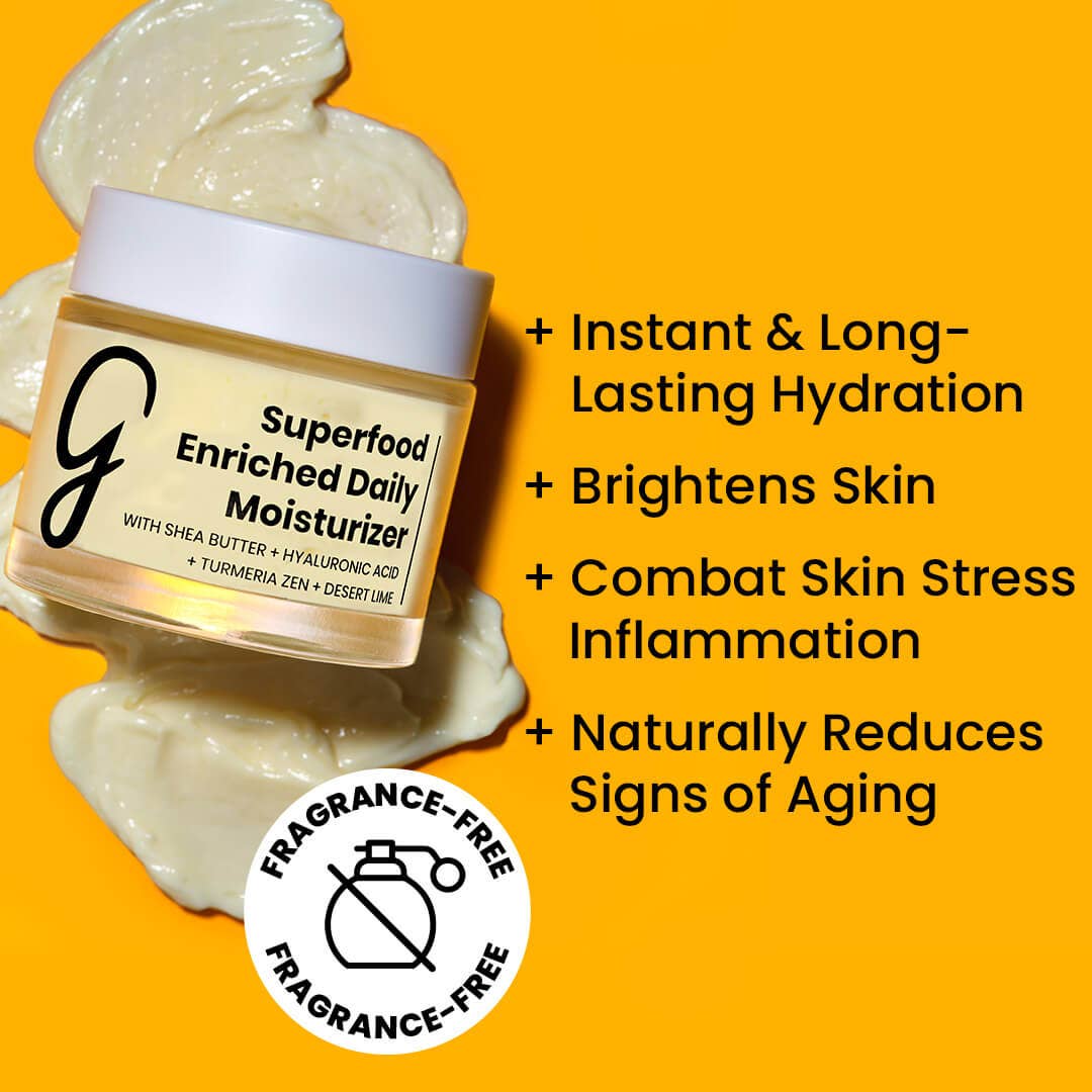 Gleamin Superfood Enriched Daily Moisturizer benefits