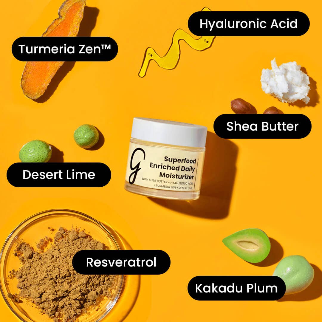 Gleamin Superfood Enriched Daily Moisturizer ingredients