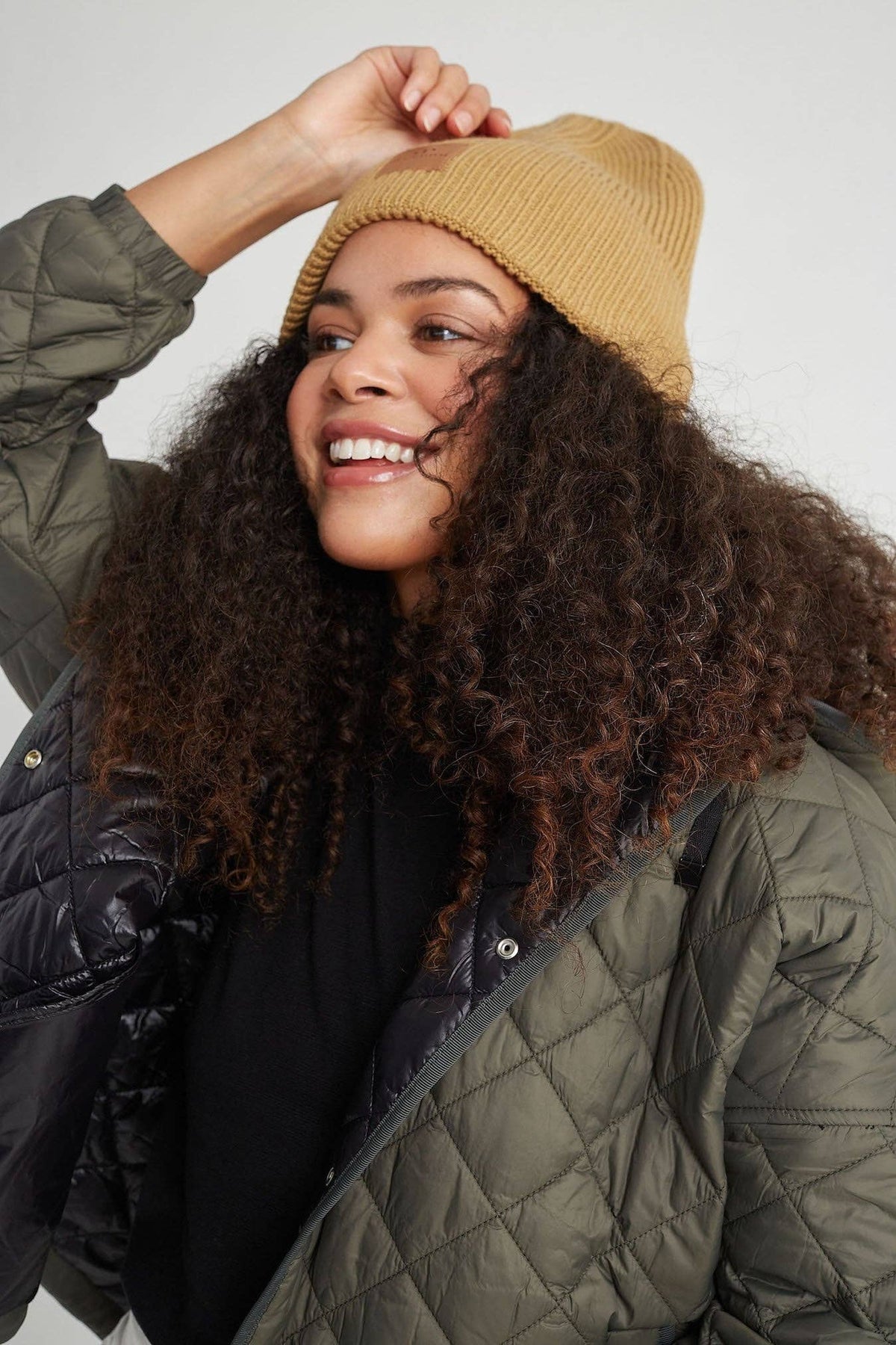 Grace Eleyae | High Top Beanie | Taupe