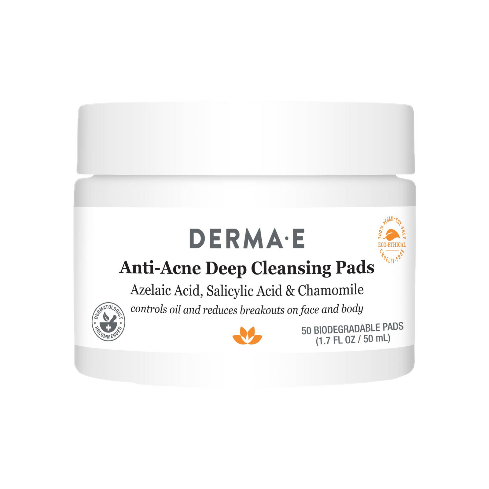 Derma E Anti-Acne Deep Cleansing Pads (for face & body) 1.7oz
