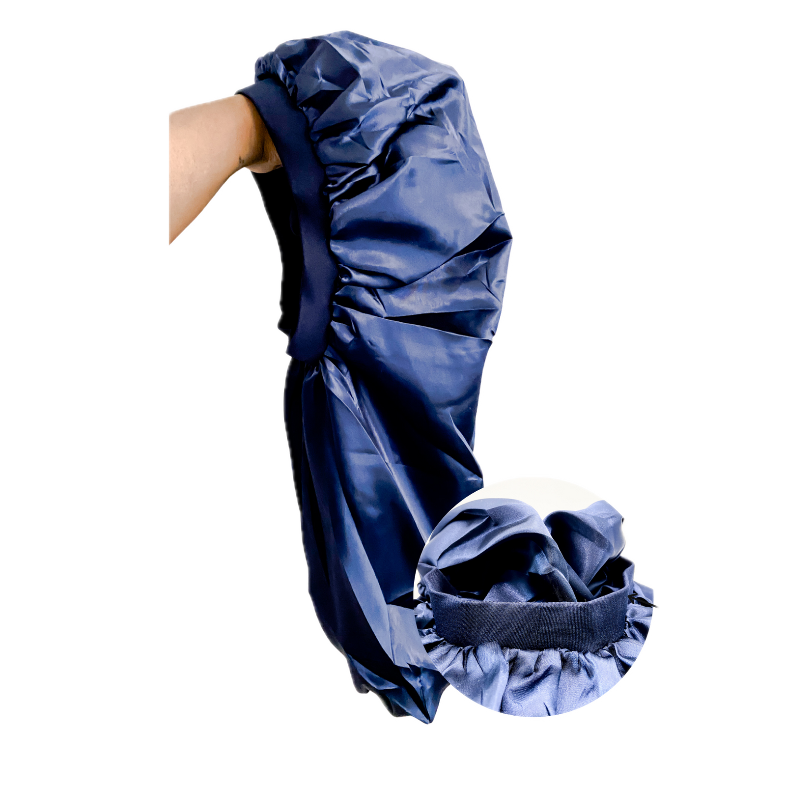 Dr Locs Satin Bonnet Long Navy for Long Locs or Braids