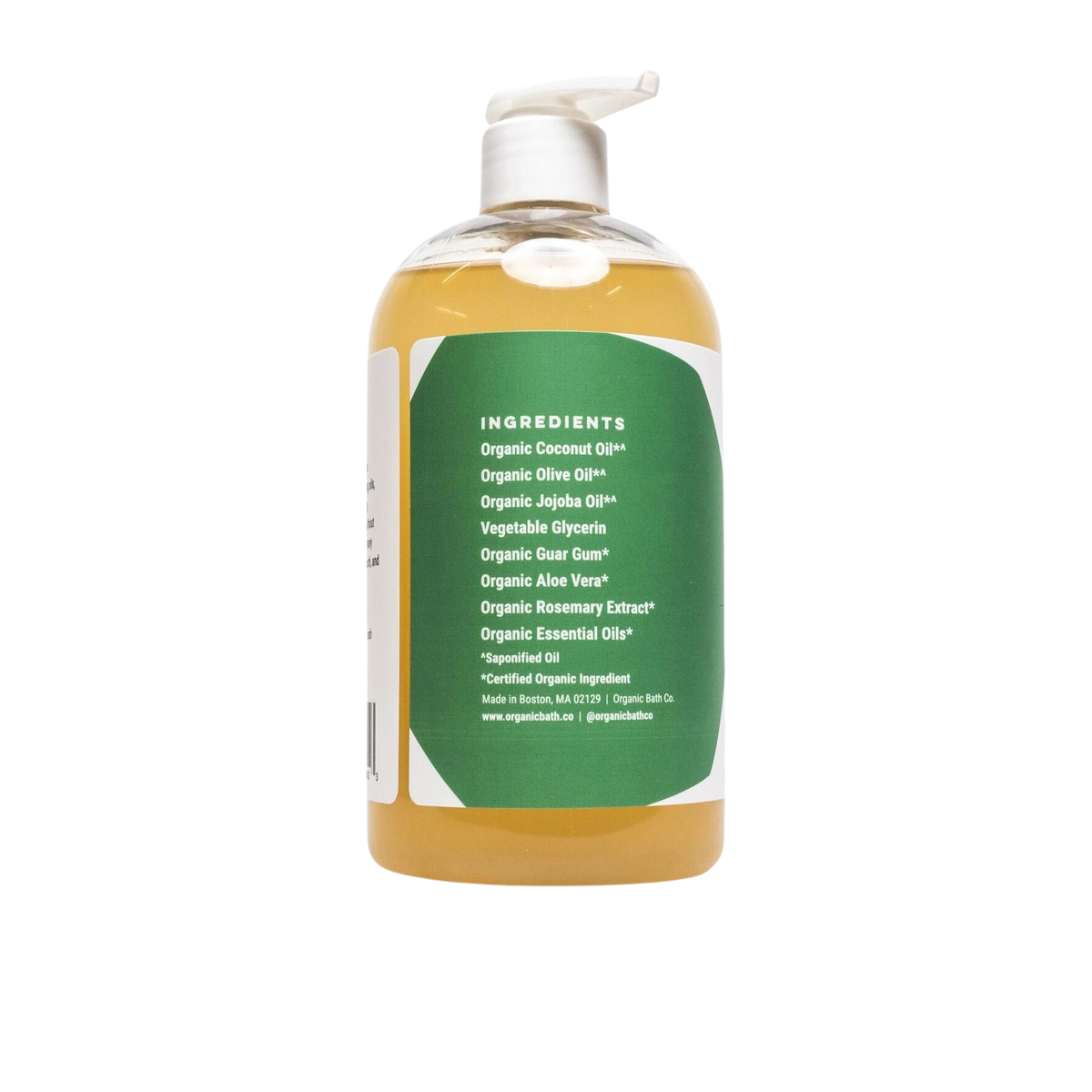 Organic Bath Co RefreshMint Body Wash Ingredients List