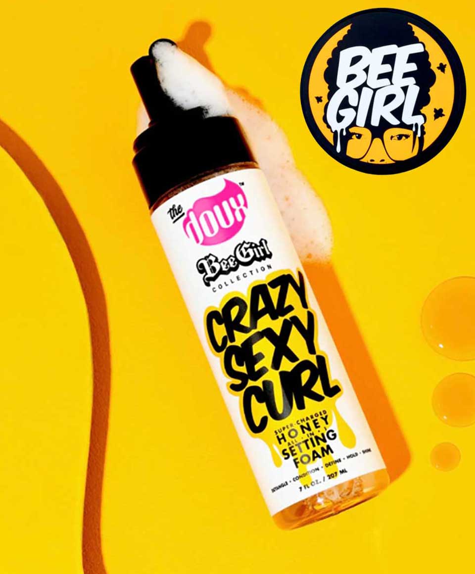 The Doux  Bee Girl Crazy Sexy Curl Honey All In 1 Setting Foam  7oz