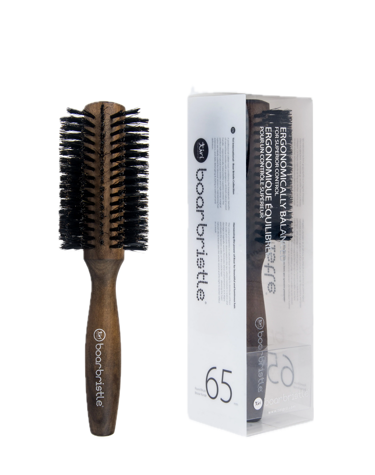 Tiri Pro Medium 65mm Round Brush with Premium Boar Bristles