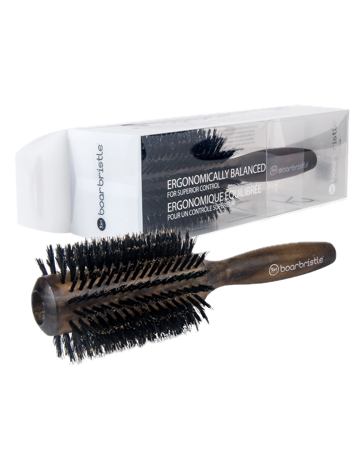 Tiri Pro Large 75mm Round Brush with Premium Boar Bristles