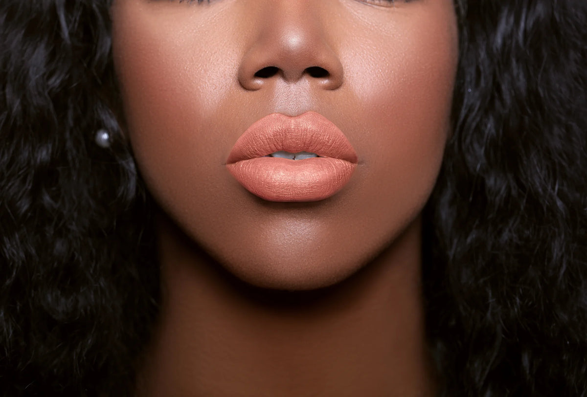 The Glamatory Lip Potion Lipstick Joya on black woman