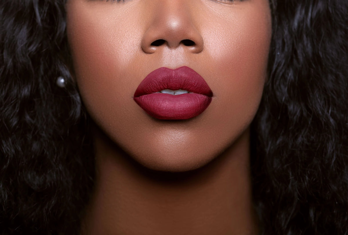 The Glamatory Lip Potion Lipstick Slay on black woman