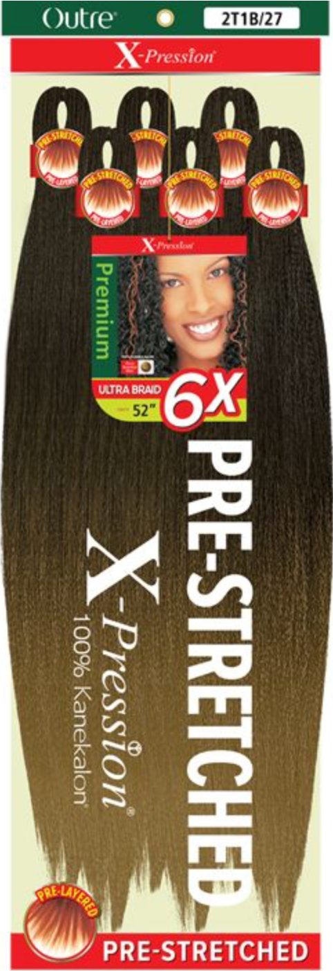 X-Pression | Pre-Stretched Braiding Hair | 52&quot; | 6X bundles