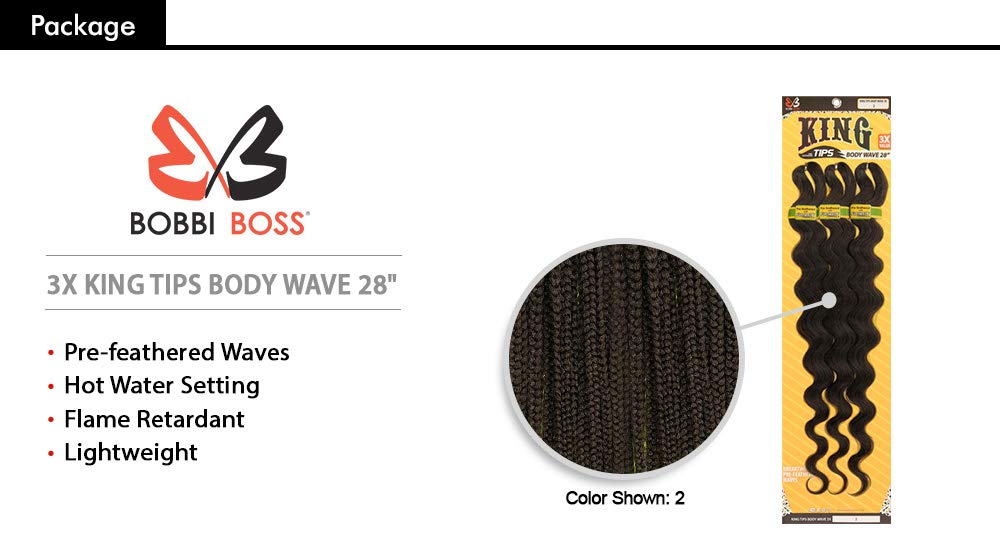 Bobbi Boss | King Tips Body Wave Braid Hair | 28&quot; | 3-pack / 3X