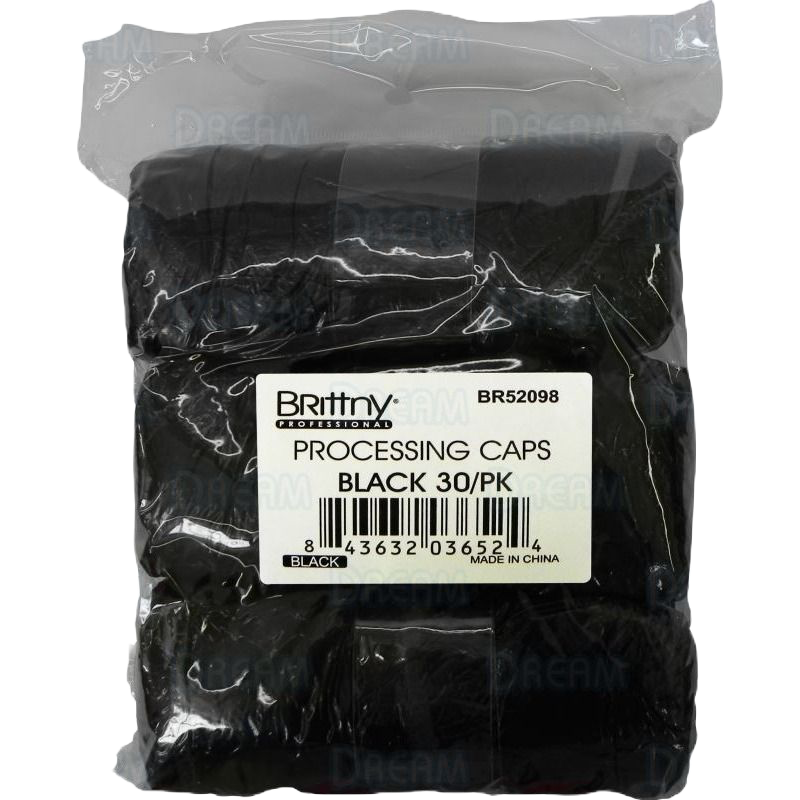 Brittny Processing Caps Pack of 30pcs in the color black