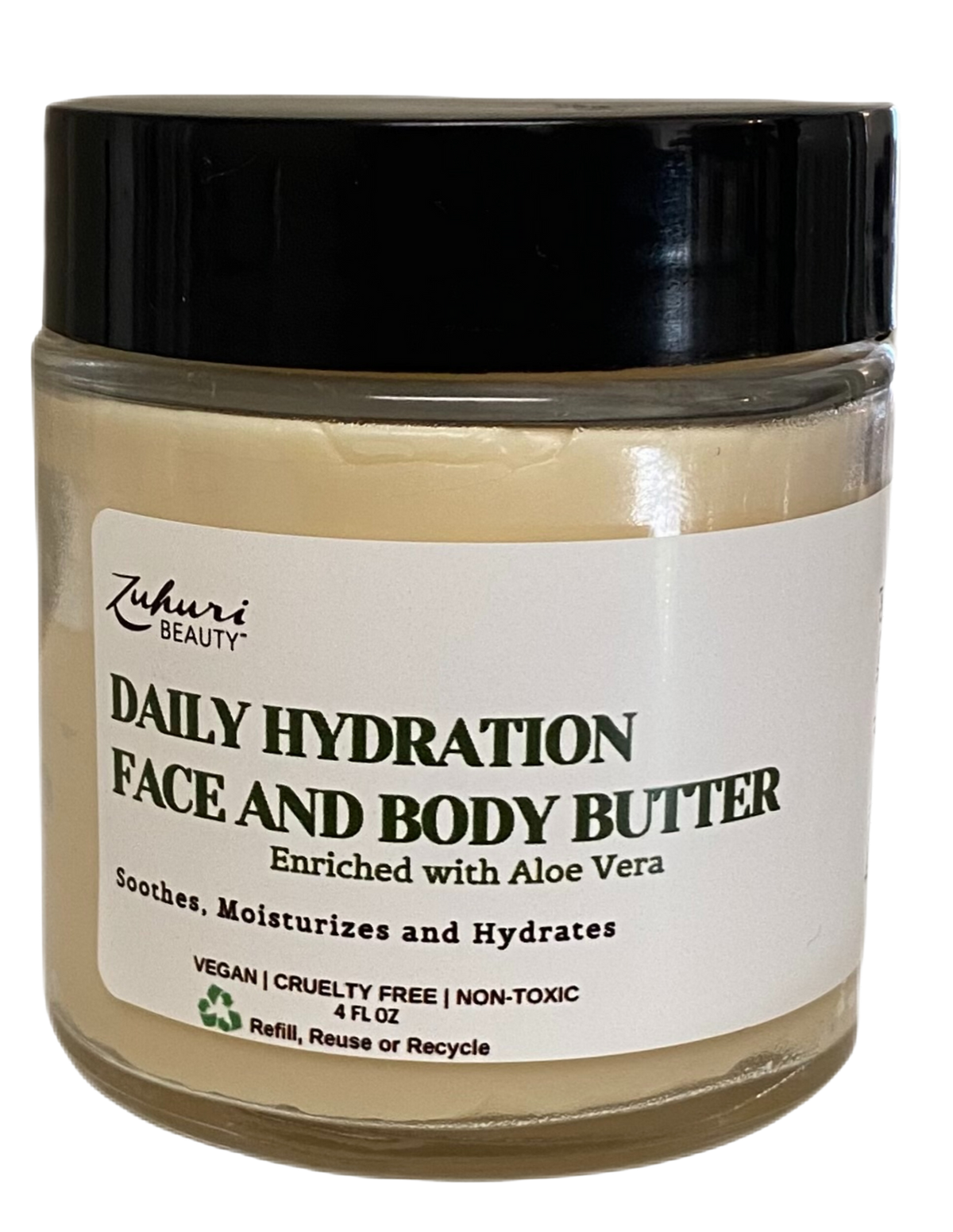 Zuhuri Beauty | Daily Hydration Moisturizing Cream - Face and Body Butter | 4oz