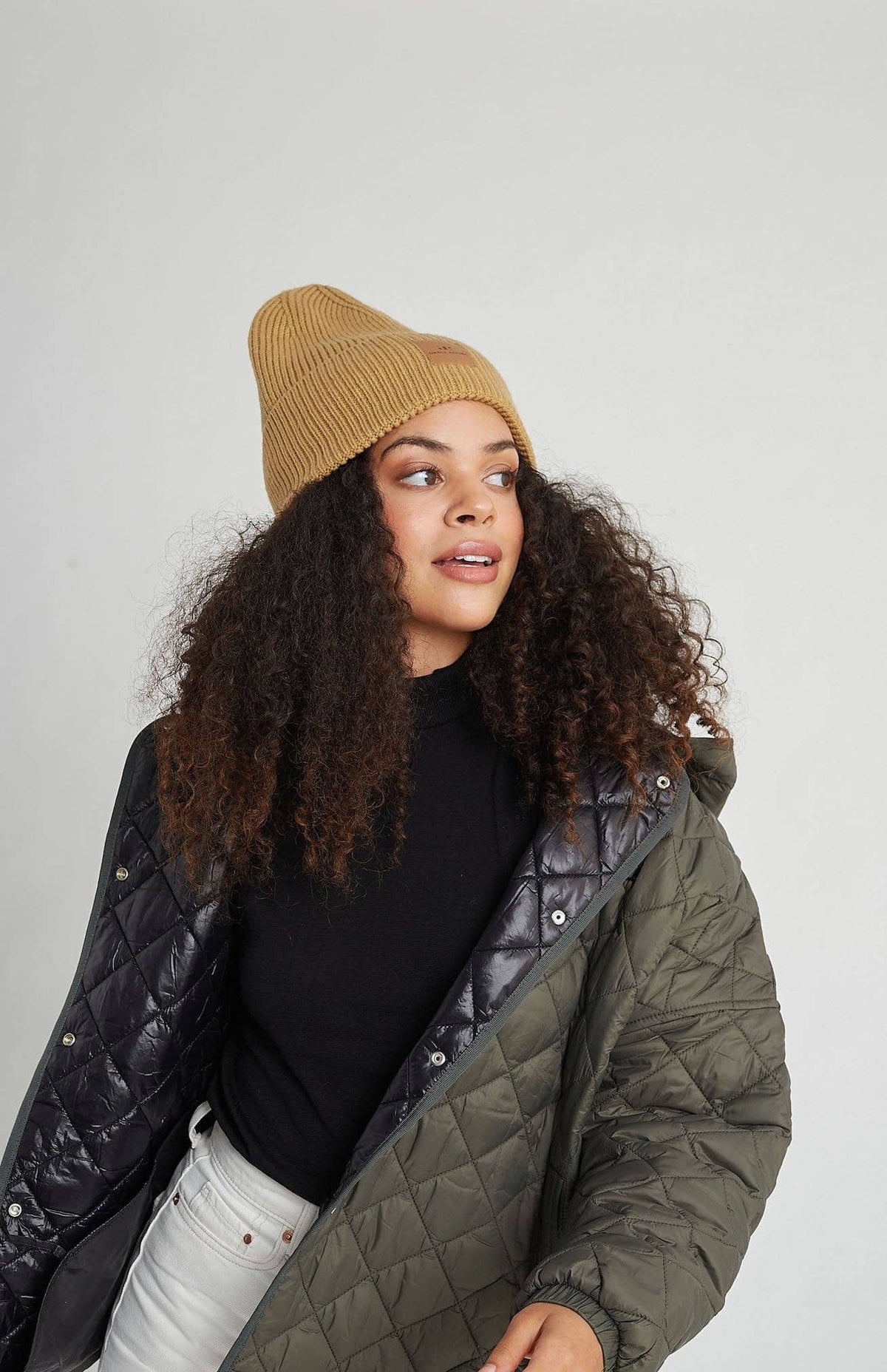 Grace Eleyae | High Top Beanie | Taupe