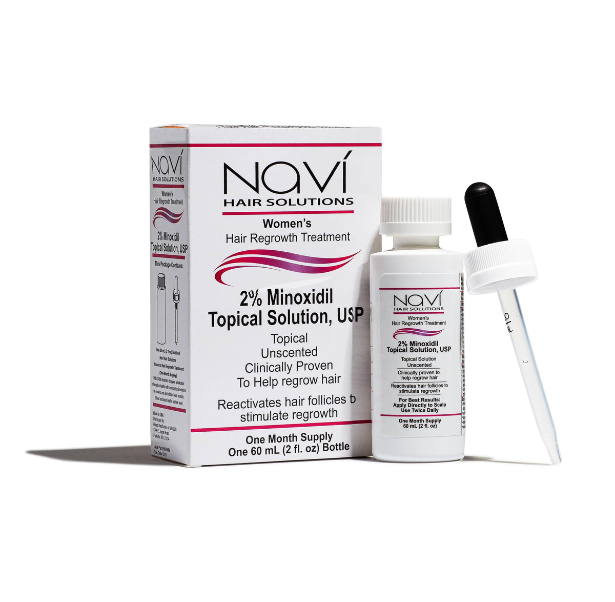 Navi Hair Solutions | Women&#39;s 2% Minoxidil Topical Solution 1-month supply | 2oz