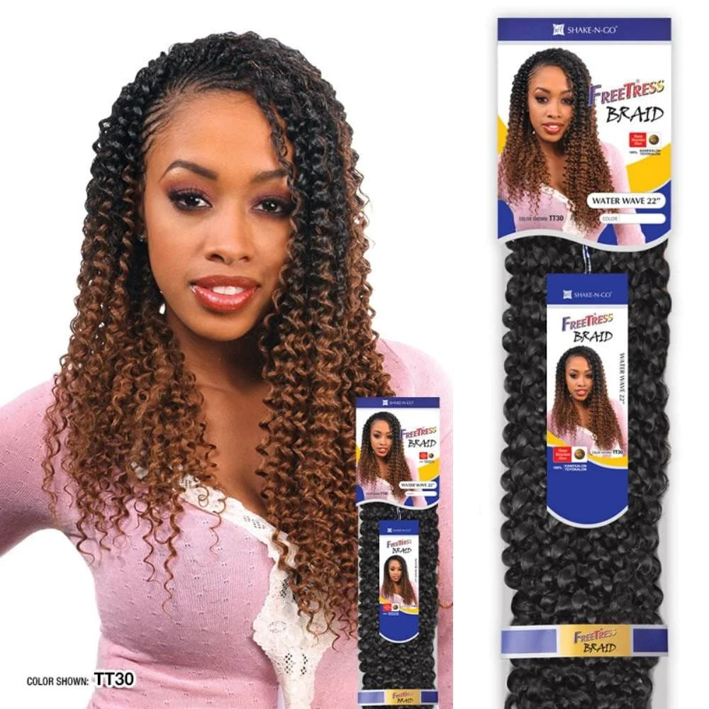 Freetress Water Wave Bulk Crochet Braids Hair 22 EveRooted Beauti