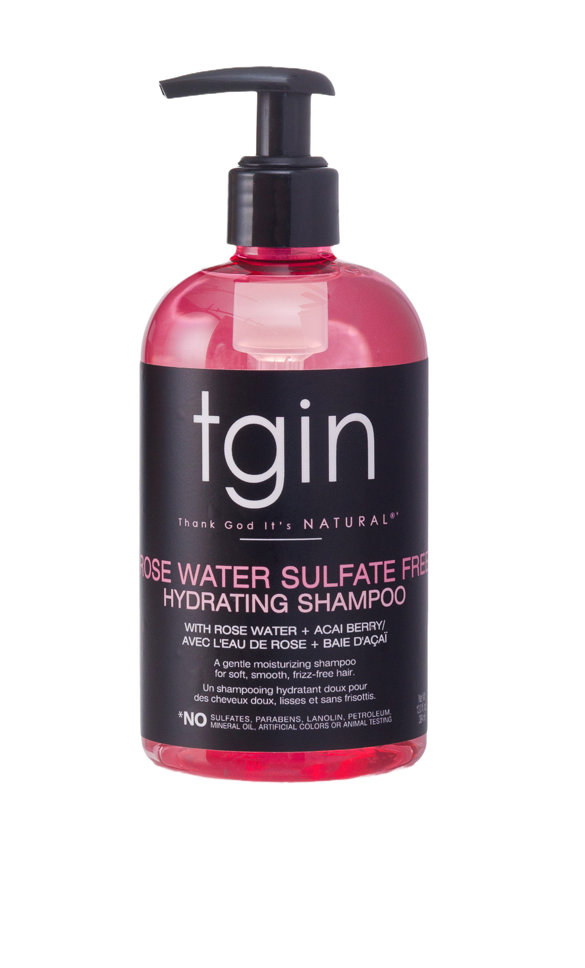 tgin Rose Water Sulfate-Free Hydrating Shampoo 13oz