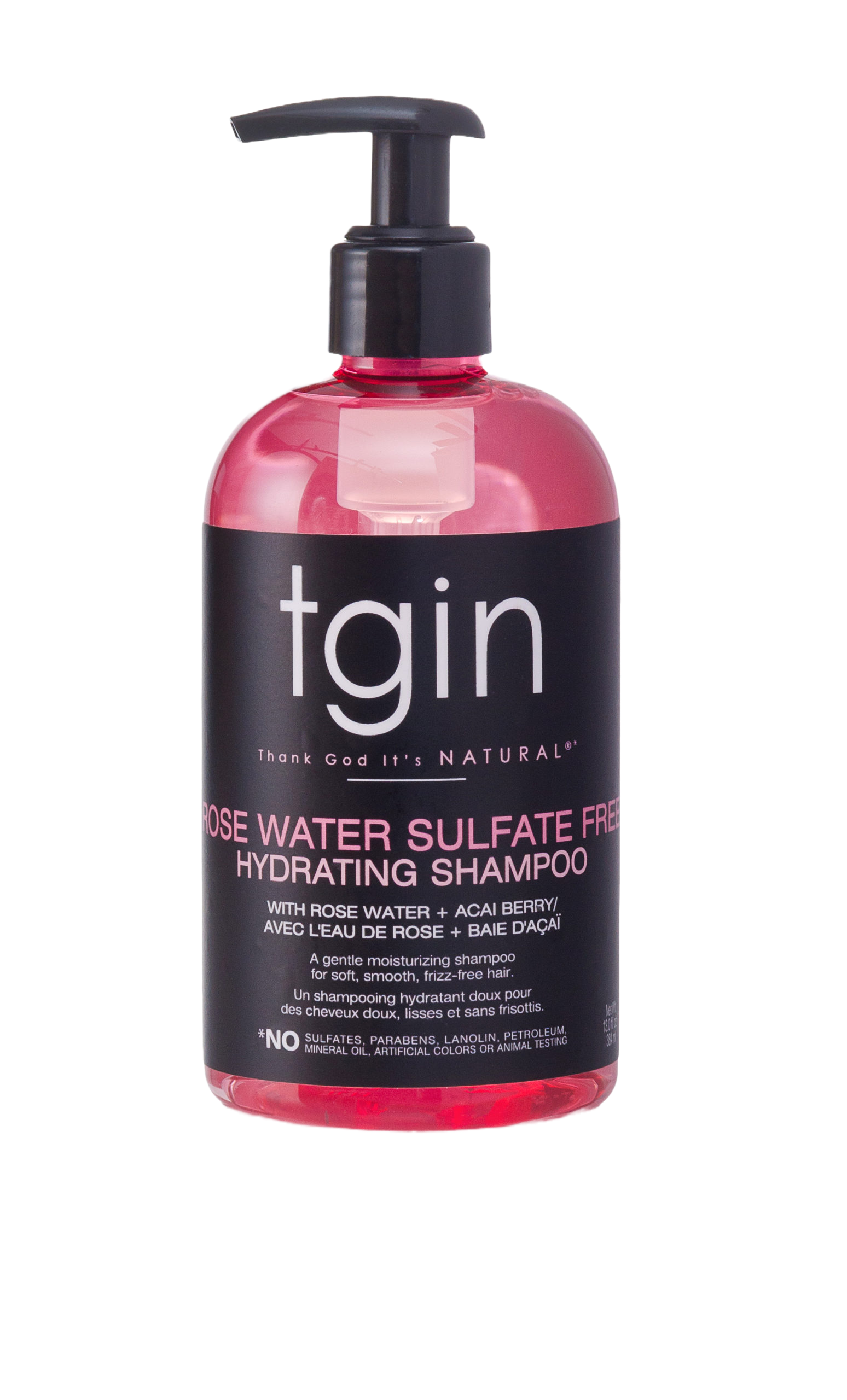 tgin Rose Water Sulfate-Free Hydrating Shampoo 13oz