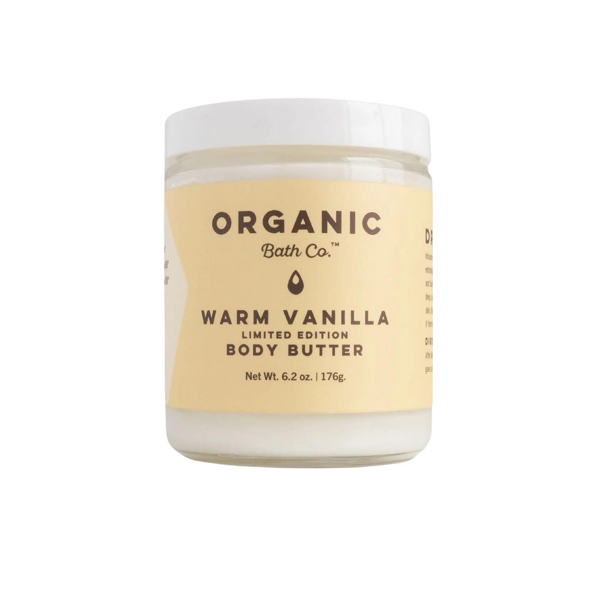 Organic Bath Co. | Organic Warm Vanilla Body Butter | Regular and Travel-sized